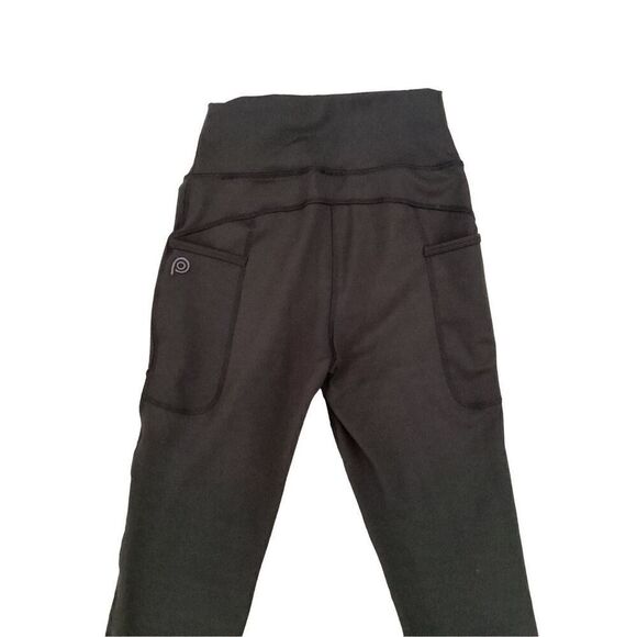 Nwt High Waisted Semi Sheer Strappy Leggings With Pockets Sexy Athletic Sporty L - Picture 4 of 9